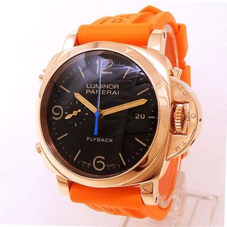 Officine Panerai Pre-owned Panerai Luminor 1950 3 Days Chrono Flyback Chronograph Black Dial Mens Watch PAM00525