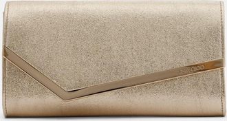 Jimmy Choo London Clutch Emmie Small de piel metalizada