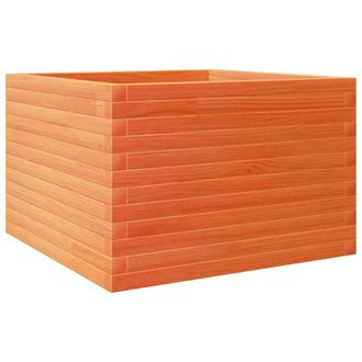 Berkfield Home Garden Planter Wax Brown 70x70x45.5 cm Solid Wood Pine