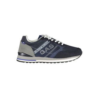 Gas Blauwe Polyurethaan Sneakers voor Mannen