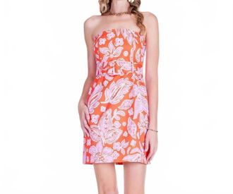 Jade Yoga The Island Muse Tube Mini Dress In Orange