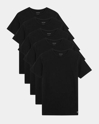 Lyle & Scott Basis T-shirt in Zwart (5-pack)
