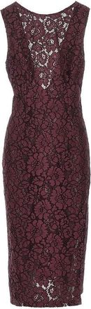 Pinko Floral lace midi dress Woman 42