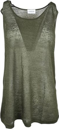 P.A.R.O.S.H. Mujer, Camisetas, Verde, Talla: S