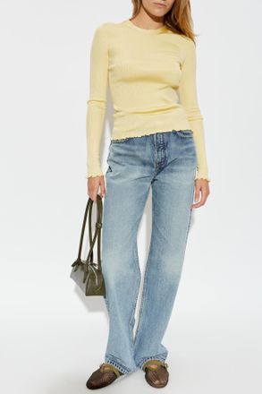 Alaia Straight-leg Jeans, Womens, Blue
