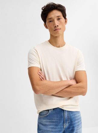 Le 31 Mens Soft stretch jersey T-shirt Muscle fit