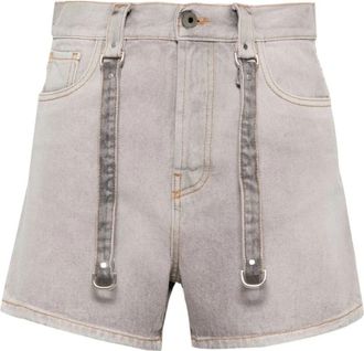 Off-white Gepolijste Lilac Cargo Shorts - Dames - Denim shorts - Grijs - W26 - Katoen - Korte Broeken