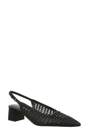 Nordstrom Dextra Slingback Heel Pump in Black Woven at Nordstrom, Size 5.5