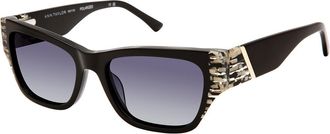 ANN TAYLOR ATP934 Polarized C01 Womens Sunglasses Black Size 53