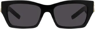 Givenchy GV40077I01A Stud-Embellished Rectangle Sunglasses - Black
