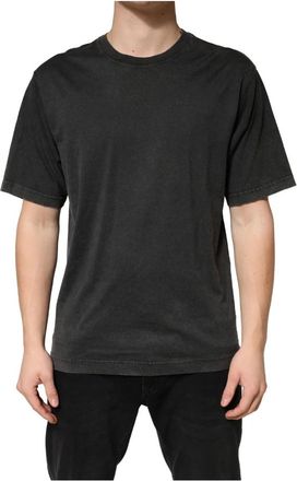 Dolce & Gabbana T-shirt met ronde hals - Heren - T-shirts - Zwart - M - Katoen - Tops