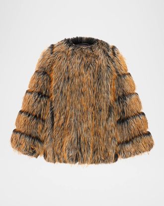 Theia Fox Faux Fur Jacket