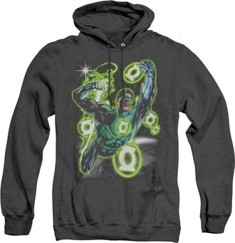 Gildan Green Lantern Earth Sector Adult Heather Hoodie / Hooded Sweatshirt