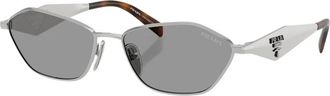Prada D50S Zonnebril - Dames - Zonnebrillen - Grijs - 57 MM - Accessoires