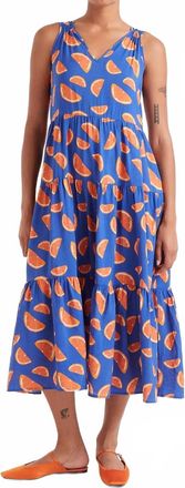 Compa&ntilde;&iacute;afant&aacute;stica Printed Midi Dress In Grapefruit