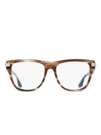 Victoria Beckham rectangle-frame glasses - Brown