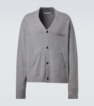 Acne Studios Cardigan in lana e yak con logo