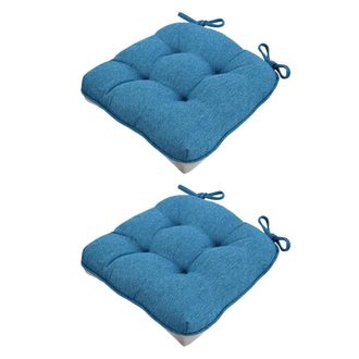 OEM Coj&iacute;n Cuadrado Para Asiento Confeccionado En Tela De Lino Azul Lago