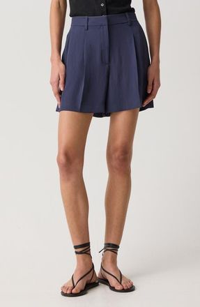Theory Pleated Shorts in Nocturne Navy at Nordstrom, Size 10
