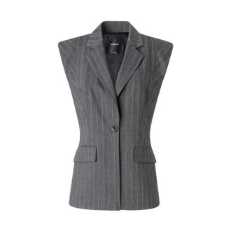 Pinko Pinko - Genista Vest - Dames - Jassen - Grijs - Maat: M Wol
