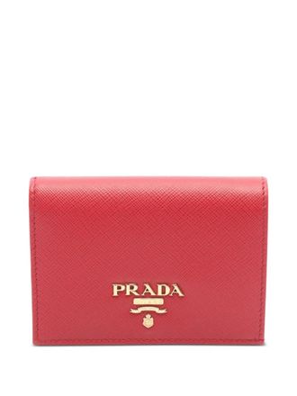 Prada 2010-2025 Saffiano Wallet small wallets - Red