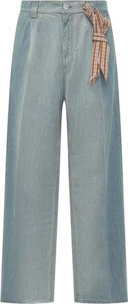 Marni Chambray Jeans met Foulard - Heren - Loose Fit Jeans - Blauw - W32 - Katoen - Jeans