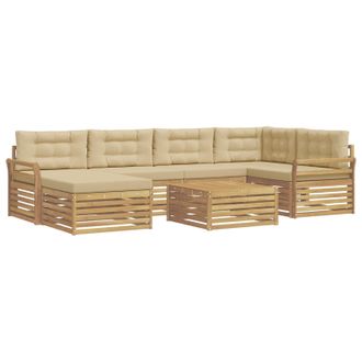 vidaXL Conjunto De Sof&aacute;s De Exterior 7 Uds. Y Beige Vidaxl