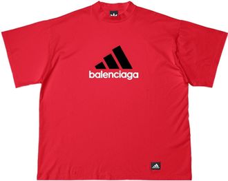 Balenciaga x adidas Oversized T-Shirt Red 712398TNVA66278
