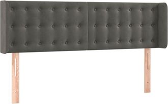 vidaXL Cabecero Con Led De Terciopelo Gris Oscuro 147x16x78/88 Cm Vidaxl