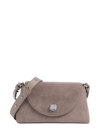 Coccinelle Brown Suede Crossbody Bag with Adjustable Strap