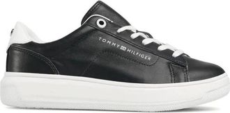 Tommy Hilfiger Schoenen, Dames, Blauw, 39 EU, Leer, Cupsole