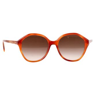 Celine Celine Ronde Zonnebril in Oranje Acetaat
