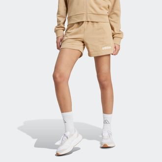 adidas Shorts ADIDAS SPORTSWEAR W LIN FT SHO, Damen, Gr. XS, N-Gr, weiss (warm sandstone, wei&szlig;), Obermaterial: 55% Baumwolle, 36% Polyester, 9% Viskose, Hose