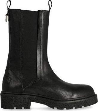 Shabbies Amsterdam Jacy Shelly leren chelsea boots zwart