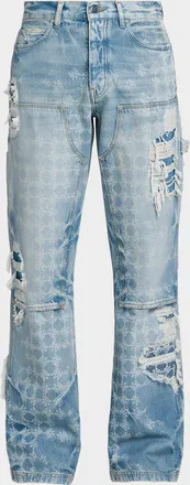 Amiri Bleach Bandana Carpenter Jeans