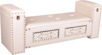 Wanderlust Deco Banqueta de polipiel 130 x 40 x 52h cm