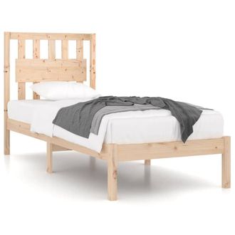 Berkfield Home Bed Frame Solid Wood Pine 90x190 cm Single in Light Tan