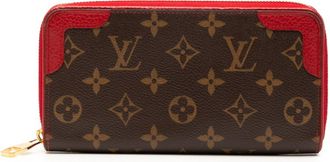 Louis Vuitton Brown Cerise Red Color Pvc Leather Long Wallet (Bi-Fold) (Pre-Owned)