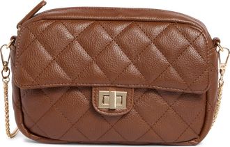 Urban Expression Quilted Crossbody Bag in Chocolate at Nordstrom Rack