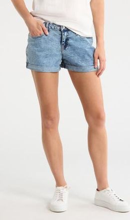Vigoss Mid Rise Double Rolled Cuffed Denim Shorts in Light Wash at Nordstrom Rack, Size 32