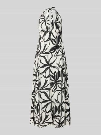 Marc O'Polo A-Linie Strandkleid aus reiner Viskose Modell ABSTRACT FLORAL DRESS in Black, Gr&ouml;&szlig;e XL