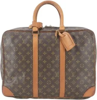 Louis Vuitton Pre-owned Boston Bag - Heren - Pre-owned - Bruin - Maat: ONE Size Zijde