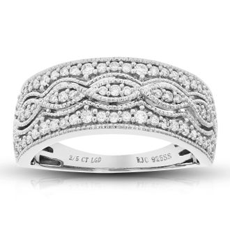 Vir Jewels 2/5 cttw Lab Grown Diamond Ring in Sterling Silver For Women