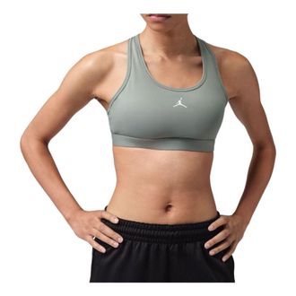 Nike Jordan (WMNS) Air Jordan Sport Medium-Support Padded Jumpman Bra Clay Green White FB6872-364