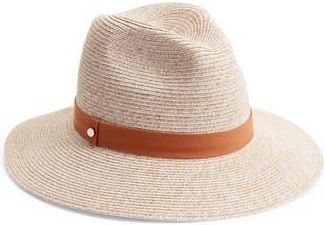 Nordstrom Packable Braided Paper Straw Panama Hat in Tan Dark Combo at Nordstrom Rack