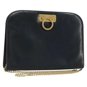 Ferragamo Pre-owned Shoulder Bag - Dames - Pre-owned - Zwart - Maat: ONE Size Leer