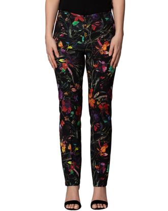 Joseph Ribkoff Katherine Slim Fit Pant In Black/multi