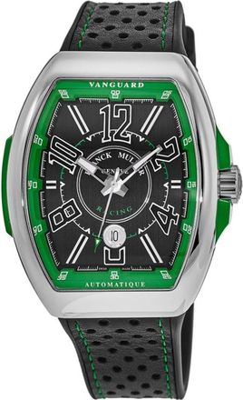 Franck Muller Vanguard Racing Black Green Dial Rubber Strap Mens Watch V 45 SC DT RCG (VR) AC