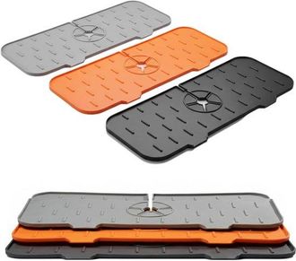 No Brand Alfombrilla Para Fregadero De Cocina, Grande, 72 X 38 Cm, Con Orificios De Drenaje En La Parte Posterior, Resistente Al Calor, F&aacute;cil De Limpiar, De Si