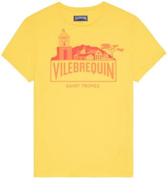 Vilebrequin Cotton T-shirt City - Heren - T-shirts - Geel - L - Katoen - Tops
